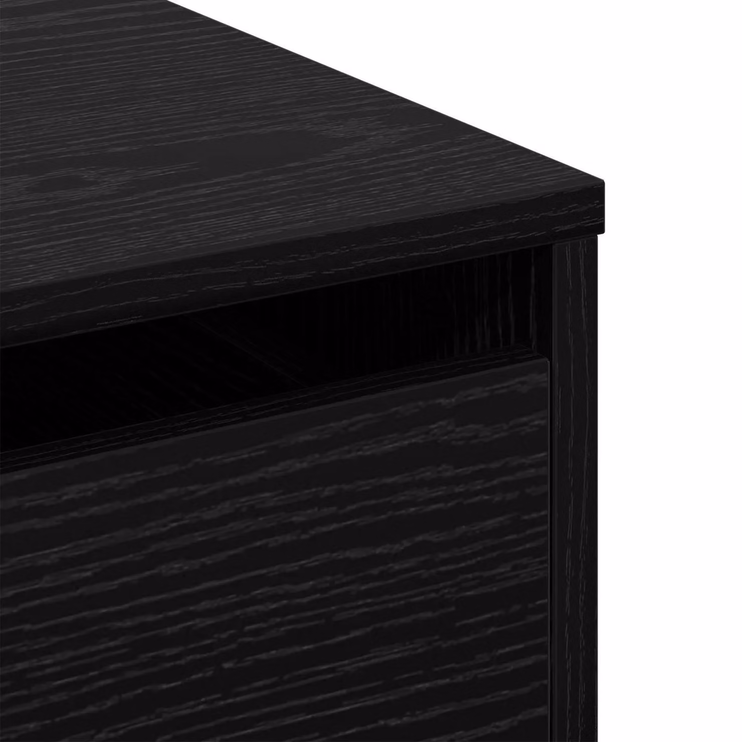 Berkfield Home Corner Chest of Drawers in Black Oak, W: 60 cm, D: 41 cm, H: 58 cm – 4