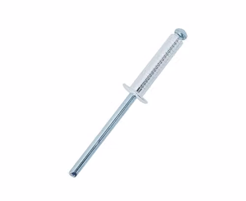 JRP Riveting Products Aluminium and Steel Dome Head Grooved Rivets, Silver, 4.0 x 16 mm