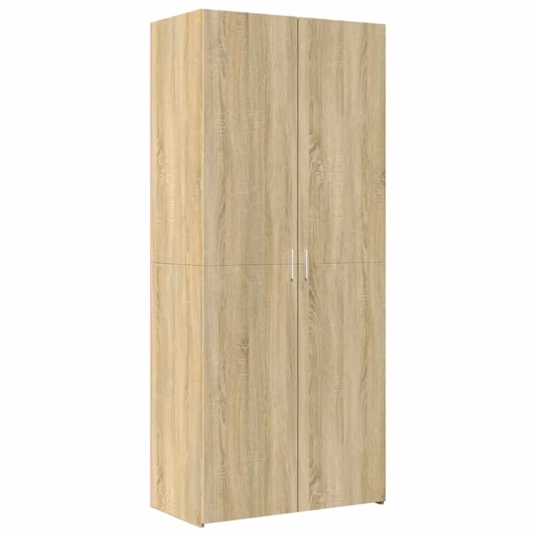 Berkfield Home Sonoma Oak Highboard in Brown, W/D/H: 80 x 42.5 x 185 cm