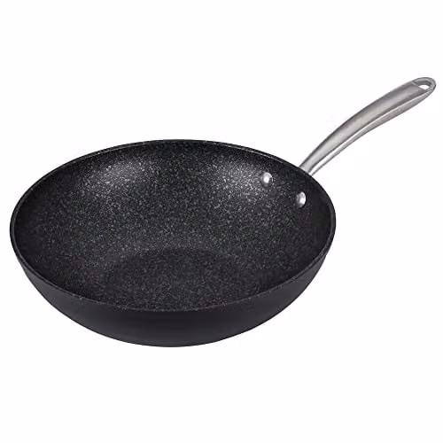 Prestige Scratch Guard Non Stick Wok, Black, Diameter: 29 cm – 1