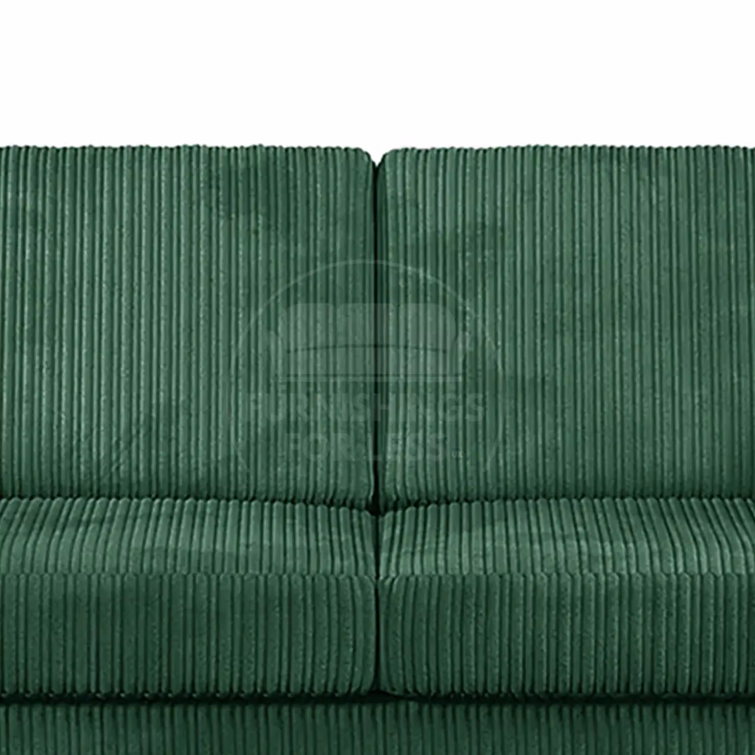 Furnishings For Less UK Luxor Jumbo Cord 3 Piece Fabric Sofa Suite in Green – 3