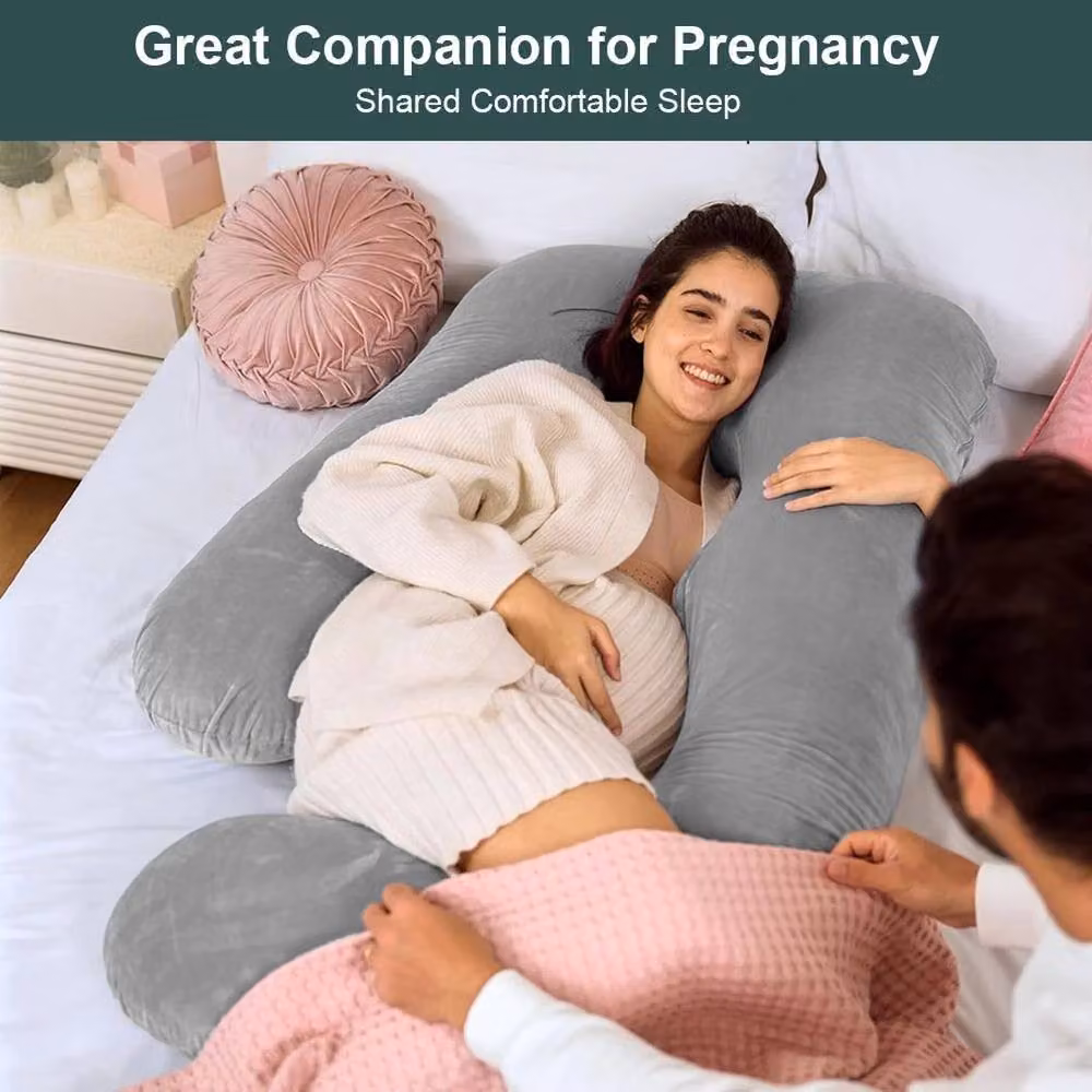 PAWNORA G Shaped Pregnancy Pillow in Light Grey – 4