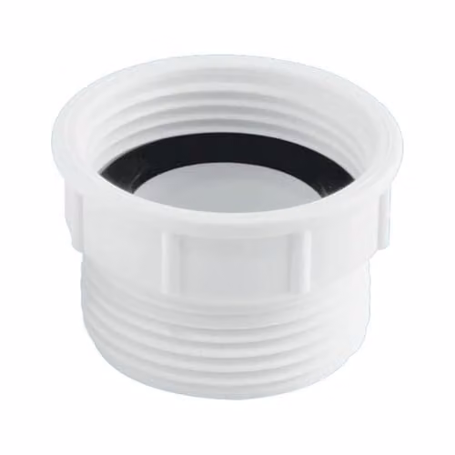 McAlpine S12A-F European to UK Waste Outlet Adaptor Coupling, White, 1.25 inch