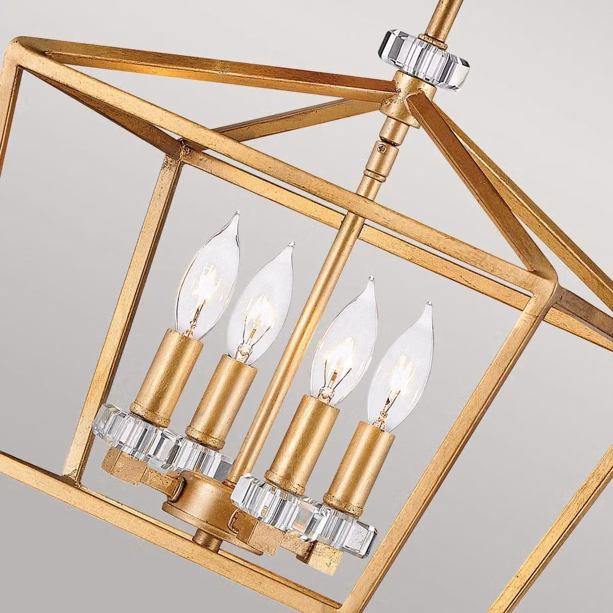 Netlighting Hinkley Stinson Lantern Pendant Ceiling Light in Distressed Brass and Yellow – 2