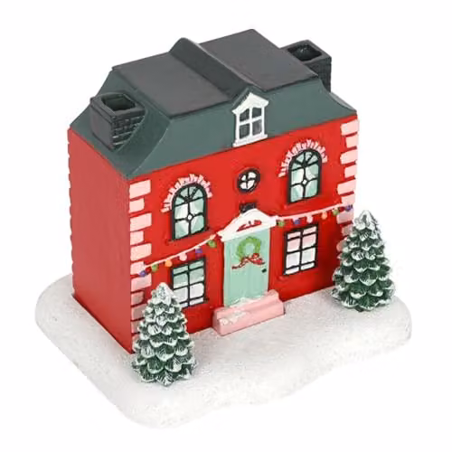 Something Different Christmas House Ceramic Incense Cone Tabletop Burner, Red, H13 x W13 x D12 cm – 3