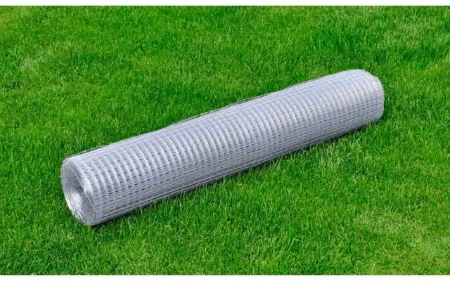 Berkfield Home Galvanised Steel Chicken Wire Fence, Silver, 25 x 1 m