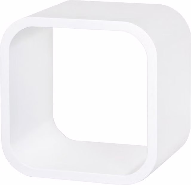 Dolle Softcube Wall Mounted Cube Shelf in White, W/D/H: 25.5 x 25.5 x 20 cm – 1