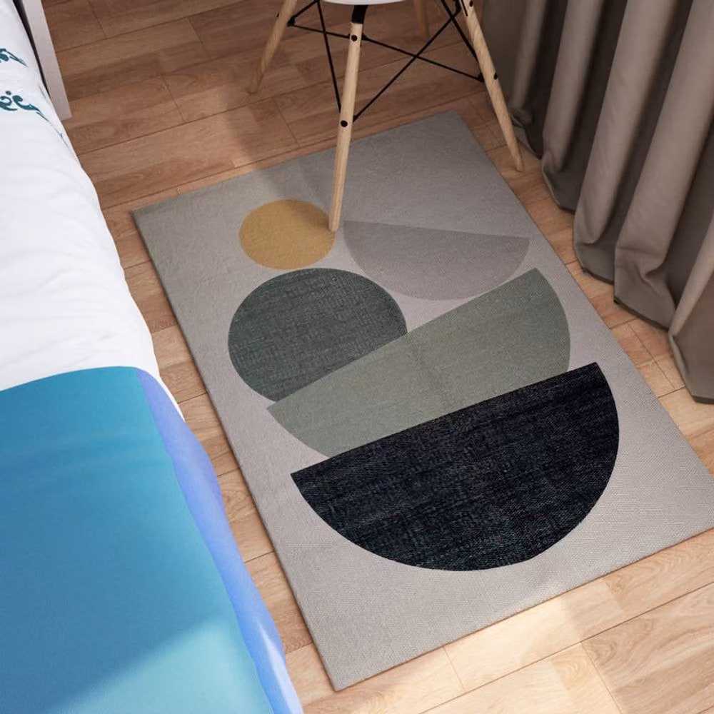 New Edge Blinds Tokyo Printed Rug, Multicolour, W: 90 cm, D: 60 cm – 3