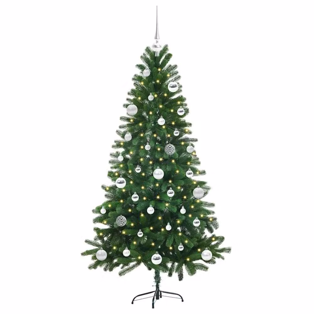 Berkfield Home Green PE Christmas Tree with 150 LEDs and Stand, Height: 150 cm – 3