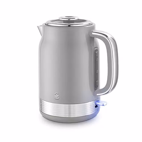 Swan Retro Jug Kettle, 1.7 l, Grey and Stainless Steel – 1