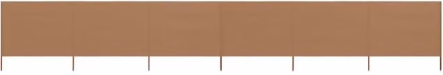Berkfield Home 6-Panel Fabric Wind Screen, Beige, W: 800 cm, H: 120 cm – 1