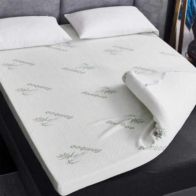 Ezysleep Soft Bamboo Bounce Back Foam Mattress Topper, White, Width: 150 cm