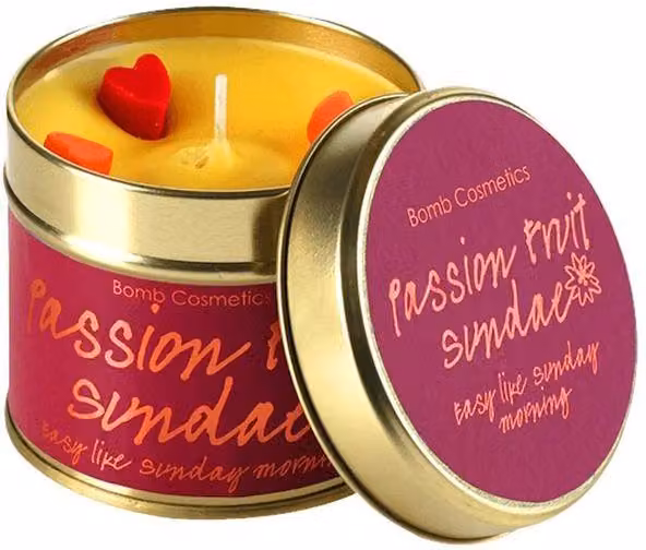 Bomb Cosmetics Passionfruit Sundae Scented Tin Candle, Purple, W: 7.7 cm, D: 7.7 cm, H: 6.7 cm – 3