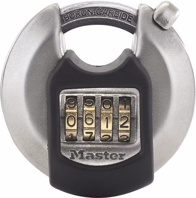 Master Lock Excell Disc Combination Lock in Silver Stainless Steel