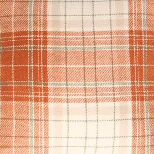 OHS 2 Pack Ultra Soft Classic Woven Check Square Cushion Covers, Orange, W/D/H: 45 x 45 x 45 cm – 3