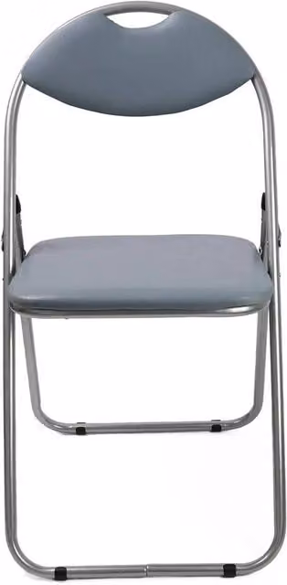 SPETLEK Paris Faux Leather Stackable Chair in Grey