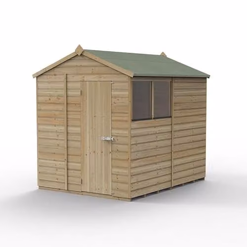 Forest Garden Classic Gable Wooden Shed in Brown or Green – 1