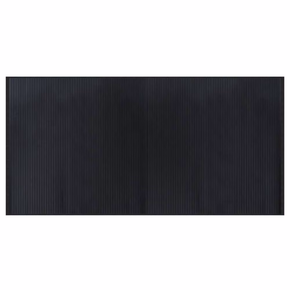 Berkfield Home Rectangular Bamboo and Polypropylene Rug in Black, W: 100 cm, L: 200 cm – 3
