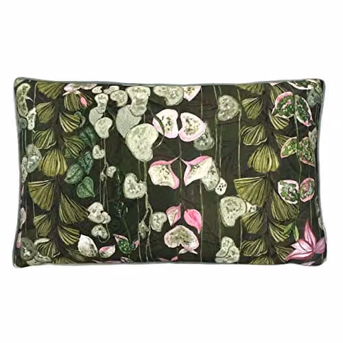 Paoletti Veadeiros Pink Floral Botanical Printed Rectangular Cushion W/D/H: 50 x 30 x 30 cm – 1