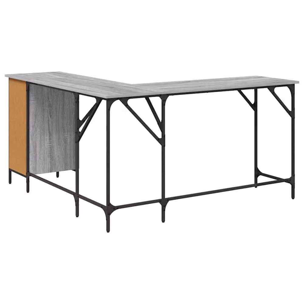 Berkfield Home Grey Sonoma Decorative Desk, W/D/H: 141 x 141 x 75 cm – 3