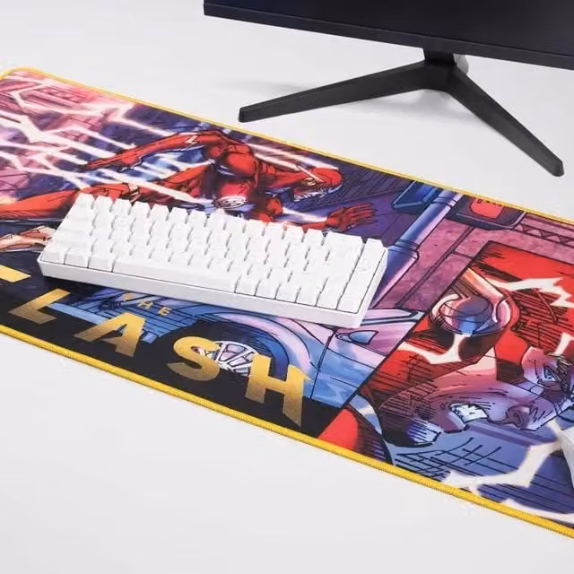 Subsonic The Flash XXL Desk Mat Mouse Pad - Red and Multicolour