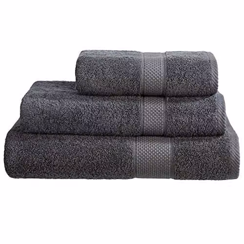 Linens Limited Grey Cotton Terry Guest Towel, W: 40 cm, H: 60 cm