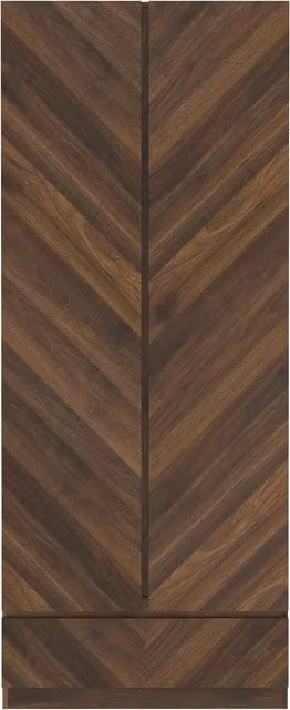 GFW Catania 2 Door 1 Drawer Wardrobe in Brown Walnut – 1