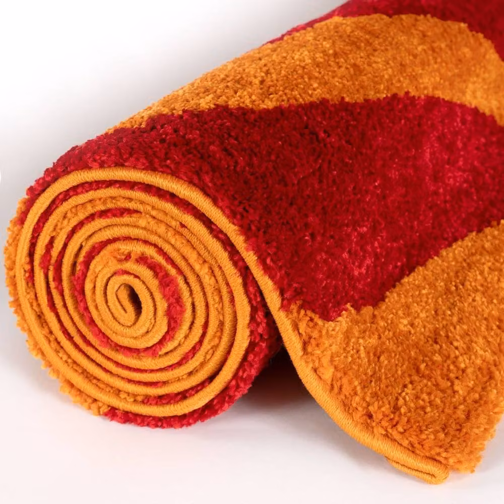 THE RUGS Joli Wavy Soft and Dense Pile Rectangular Rug in Red, W: 80 cm, L: 150 cm – 3