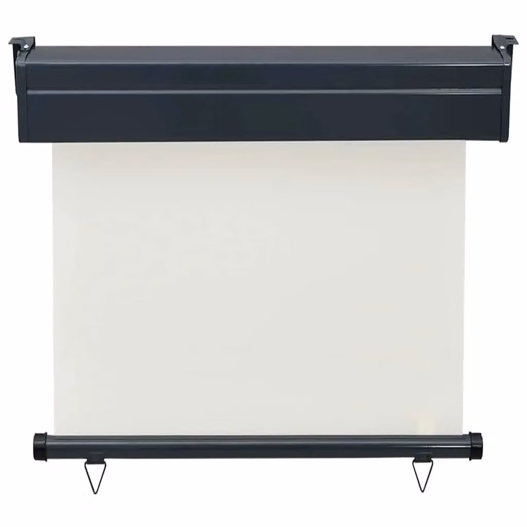 Berkfield Home Manual Pull Balcony Side Awning in Cream, W/H: 85 x 250 cm – 2