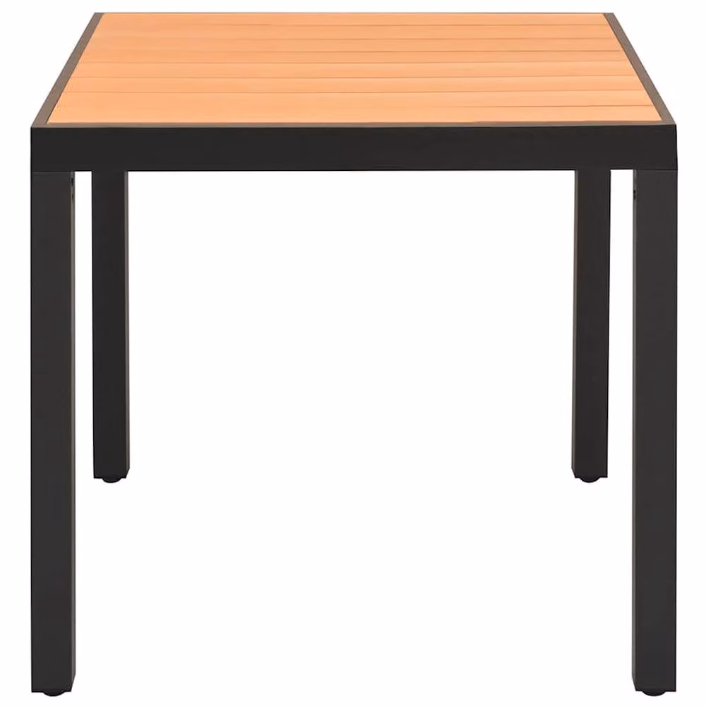 Berkfield Home Brown Square Garden Table with Aluminium and WPC Construction, W/D/H: 80 x 80 x 74 cm – 2