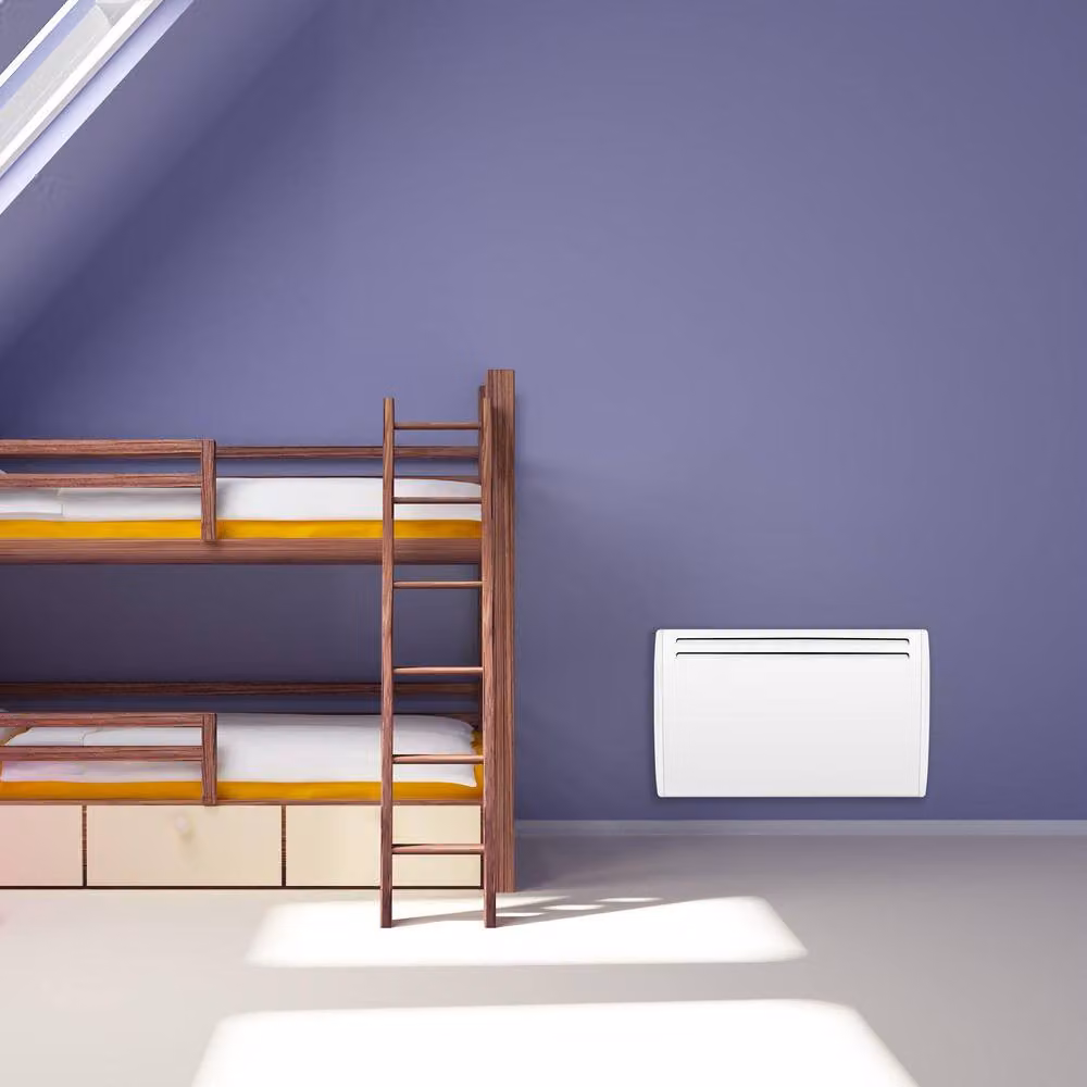 MYLEK 1.5kW Ceramic Slim Electric Panel Heater in White with 24/7 Timer and IP24 Rating – 2