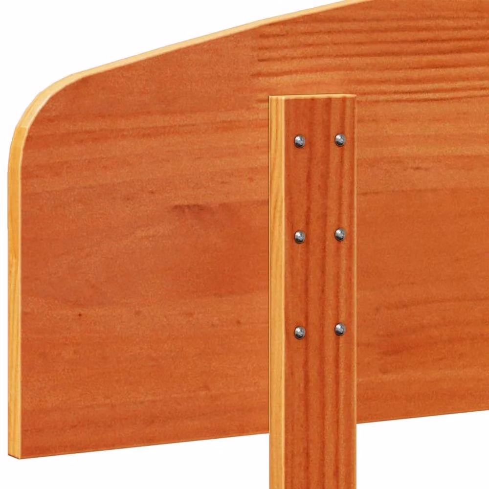 Berkfield Home Solid Wood Pine Headboard in Wax Brown, Width: 135 cm – 4