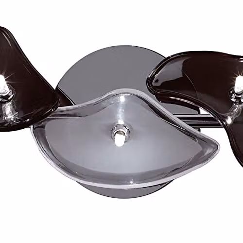 Netlighting Inspired Mantra Otto 5 Light G4 Bar Ceiling and Wall Lamp in Chrome and Black Glass – 3