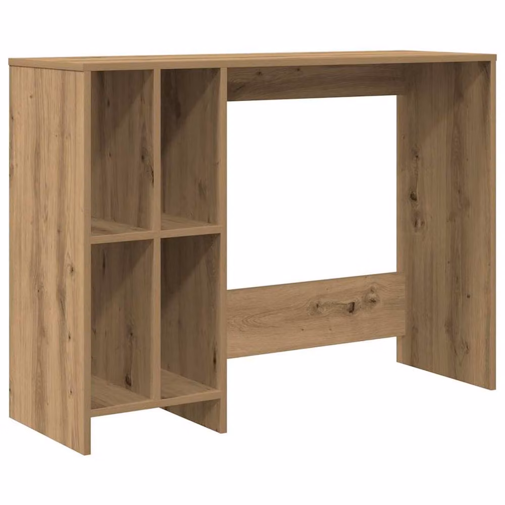Berkfield Home Modern Artisan Oak Writing Desk in Brown, W: 102.5 cm, D: 35 cm, H: 75 cm – 3