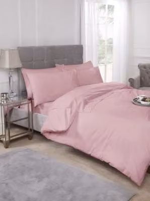 New Edge Blinds Pink Percale Duvet Cover, W: 180 cm x D: 200 cm