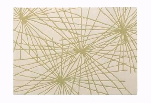 Esselle Home Aura Starburst Modern Wool Rug in Natural and Sage Green, W: 160 cm, L: 230 cm