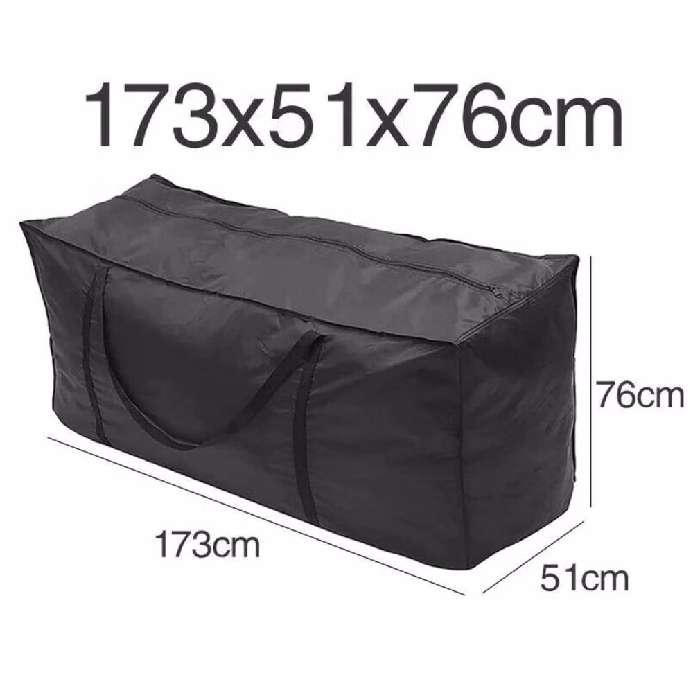SPETLEK Waterproof Furniture Cushion Storage Bag, Black, W/D/H: 173 x 51 x 76 cm – 2