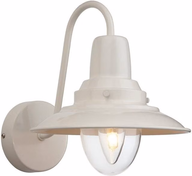 Netlighting Fisherman Dome Wall Light in Beige with Transparent Glass and E14 Socket