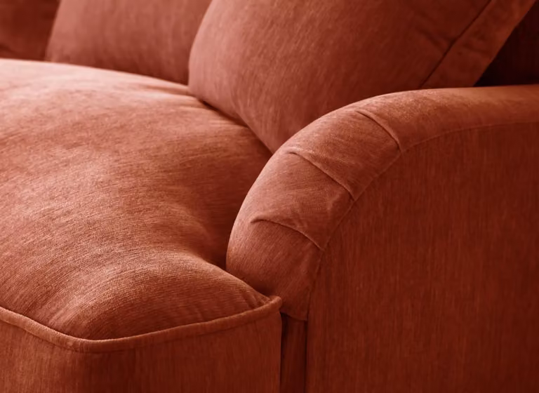The Great Sofa Company Orla Left Hand Chaise L-Shape Sofa in Terracotta