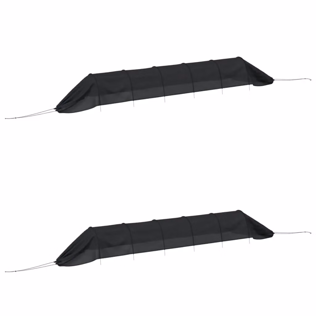 Berkfield Home Netting Tunnels 2 Pack in Black Steel and Polyethylene Growing Aid – 2