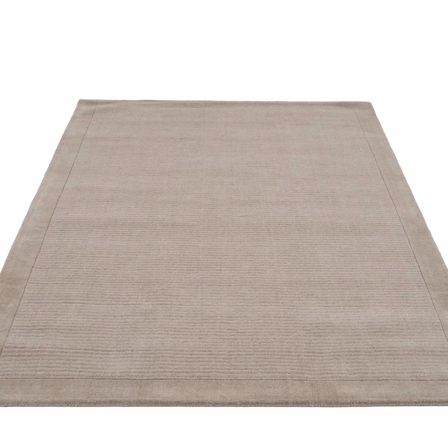 Kukoon Natural Wool Plush Pile Soft Grey Solid Colour Living Room Area Rug W: 160 cm, D: 230 cm – 2