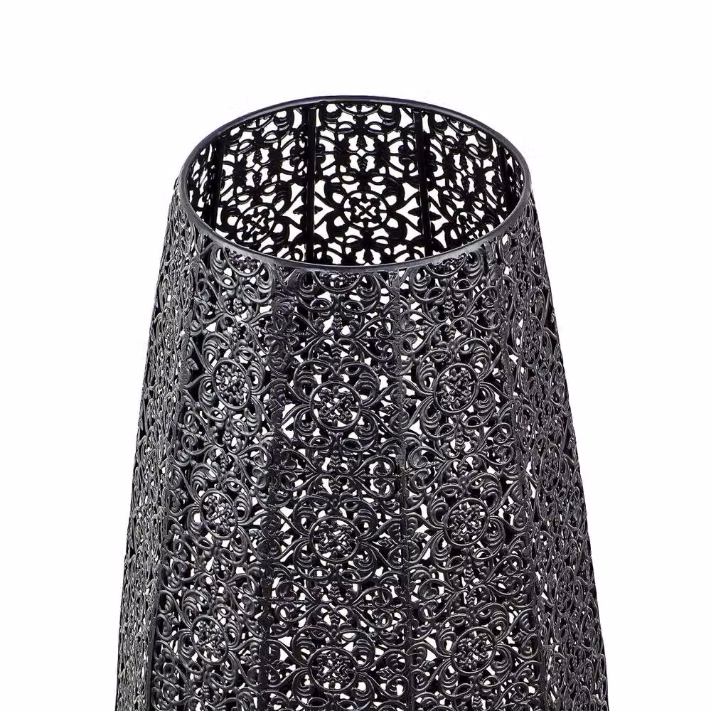 Happy Homewares Moroccan Metal Floor Lamp in Black – 5
