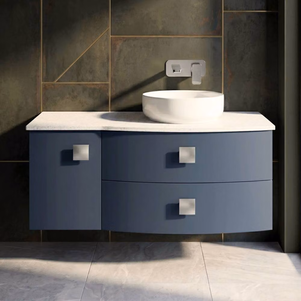Balterley Gentleshaw Wall Mounted Bathroom Vanity Unit in White or Blue, Width: 100 cm – 2