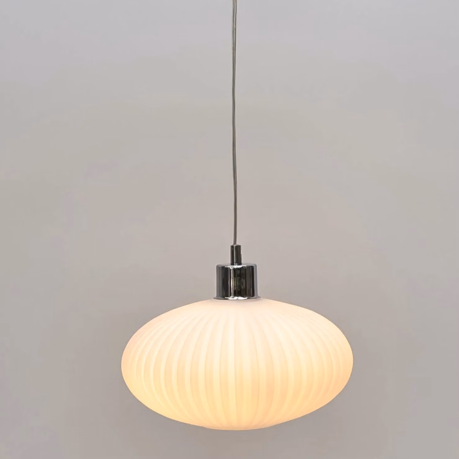 First Choice Lighting Baton White Ribbed Glass Cylinder Easy Fit Pendant Shade – 2
