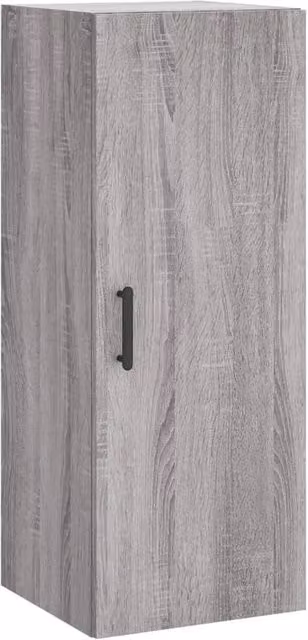 Berkfield Home Wall Mounted Cabinet in Grey Sonoma, W: 34.5 cm, D: 34 cm, H: 90 cm
