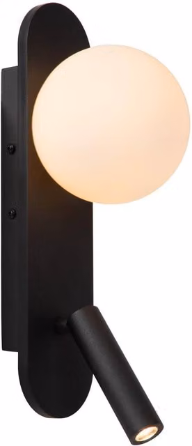 Lucide Kelly LED Wall Light and Bedside Lamp in Black – 3