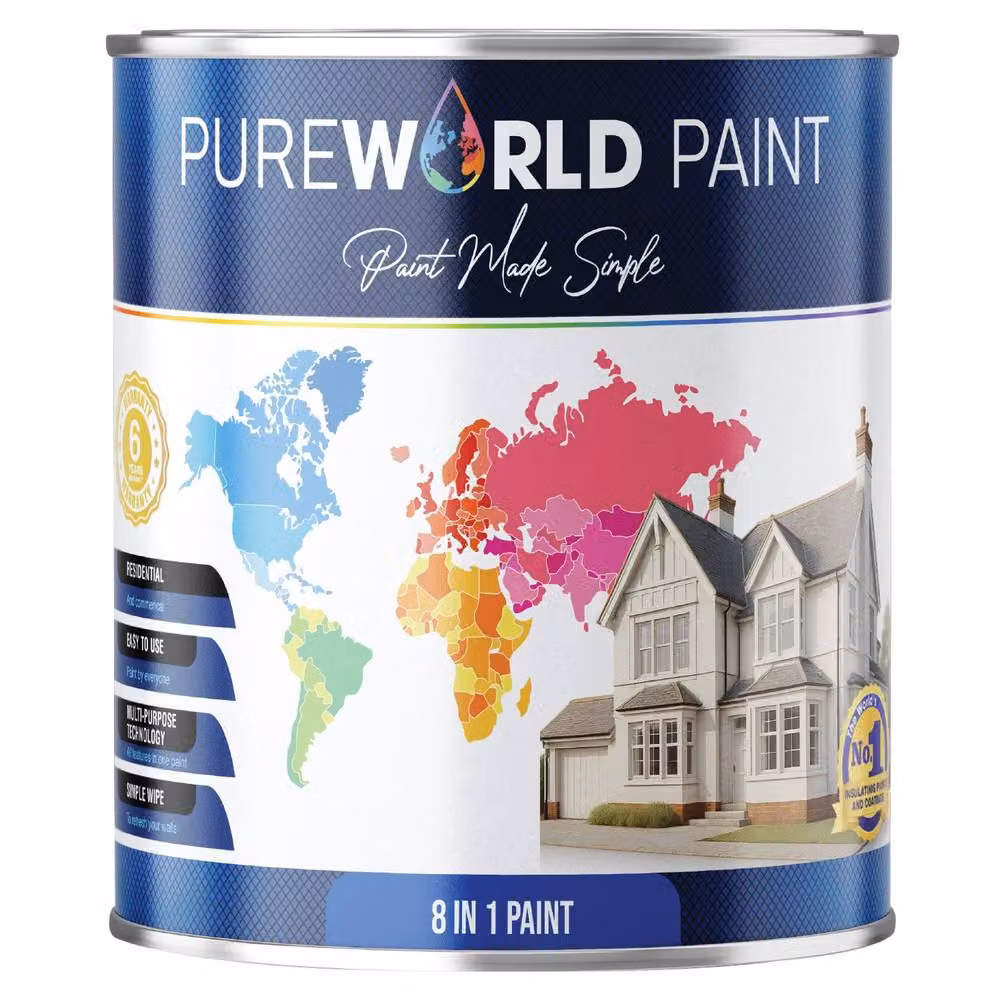 Pureworld Multi Surface Indoor and Outdoor All-In-One Water Based Matt Paint in Pink, 10 l – 2