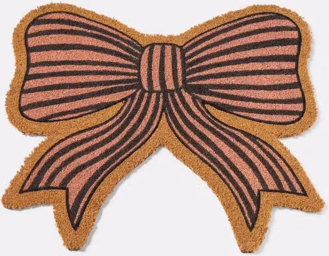 Kelvenix Bow Shaped Non-Slip Coir Doormat in Brown, W/D: 100 x 100 cm – 1