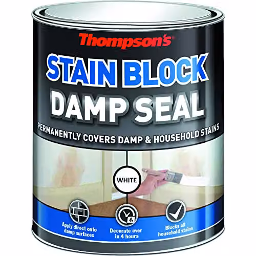 Ronseal Thompson's Stain Block Damp Seal in White, 0.75 l – 1