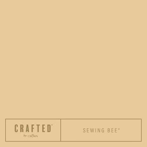 Crown Crafted Sewing Bee Matt Emulsion Paint, Yellow and Brown, 2.5L – 2